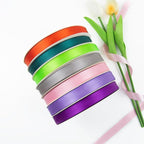 5/8 Inch 100 Yards Satin Ribbon Silver, Solid Color Fabric Ribbon for Gift Wrapping, Wedding, Polyester Gift Ribbon for Birthday Party Decoration, Craft, Hair, Floral, Sewing