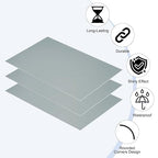 PATIKIL 6x10 Inch Anodized Aluminum Sheet Metal, 3Pcs Laser Plates Engraving Blanks 0.5MM Thin Rectangle for Crafting DIY House Laser Engraving, Gray