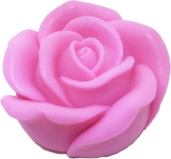 Rose Candle Mold Flower Silicone Mold for Soap, Fondant, Cake Decorating, Chocolate, Candy,Ploymer Clay
