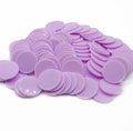 Set of 100 Opaque Plastic Learning Counters Mini Poker Chips Game Tokens with Storage Box (Thistle, 1.58 Inch)