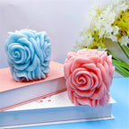 Rose Pillar Candle Silicone Mold Handmade Valentine's Day Mother's Day Flower Bouquet Soap Gypsum Resin Molds Wedding Decor Crafts Gifts (2)
