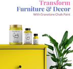 GRANOTONE Chalk Paint for Furniture, Home Decor, Crafts | Eco-Friendly | All In One Paint | No Wax Needed | Versatile DIY Solution | 120 ML (CITRON)