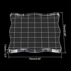 PATIKIL 3" x 3" Acrylic Stamp Block, 2 Pack Clear Stamping Block with Grid Lines Decorative Mounting Blocks Wave for Scrapbooking DIY Crafts Card Making
