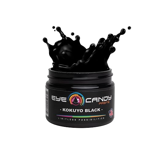 Eye Candy Black Resin Pigment Paste Kokuyo Black (2 oz Paste) | Highly Pigmented, Ultra-Fine, Versatile for Multiple Epoxy Resin Applications, and Customizable Colors