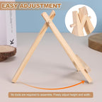 MECCANIXITY Mini Wood Display Easels, 6.3"x3.5"A-Frame Painting Tabletop Easels Holder Stand for Artists Beginners Displaying Small Canvases Art Photos Business Cards(Pack of 12, Wood Color)