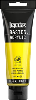 Liquitex BASICS Acrylic Paint, 118ml (4-oz) Tube, Primary Yellow