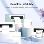 2.25"x1.25" White Thermal Sticker Labels, Self-Adhesive Direct Thermal Printer Barcode Labels Paper, Waterproof/Removable/Perforation Line Design- 300 Sheets