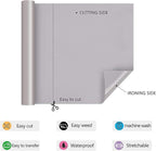 HTV Iron on Vinyl 12Inch by 25ft Roll Heat Transfer Vinyl for T-Shirt HTV Rolls for All Cutter Machine - Easy to Cut & Weed for Heat Transfer Design (25ft, Gray)