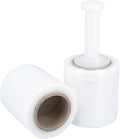 PSBM Mini Stretch Wrap with Handle, 12 Pack, 4 Inch x 1000 Feet, 80 Gauge, Clear, Small Plastic Cling Film for Pallets Moving Storing