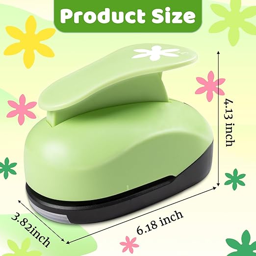 Flower Hole Punch, Flower Punches for Paper Crafts, Daisy PaperPunch, 3 inch FlowerPunch, Daisy Punches, FlowerShape Craft Punches, Large FlowerHole Puncher Shape, Scrapbooking Puncher