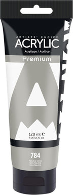 AUREUO Natural Grey Acrylic Paint, 4 Fl Oz / 120ml Single Tube, Rich Pigment Art Craft Paints for Canvas, Rocks, Wood, Ceramic, Fabric - Art Supplies for Beginners, Professionals, Artists
