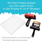 Gel Press Monoprinting Print Plate - 12” X 14” Gel Plate - Printmaking Supplies - Reusable Gel Printing Plate for Press Art for Card Making, Scrapbooking, Journaling, Arts and Crafts, Home Decor