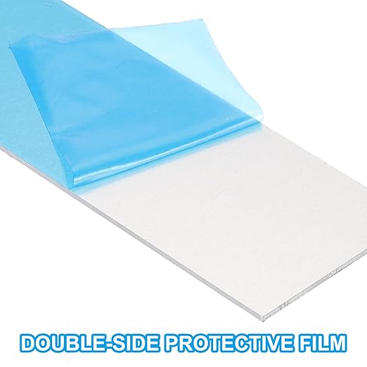 PATIKIL 6061 T651 Aluminum Sheet Metal 6 x 12 x 1/25.4(0.04") Inch 3Pcs Flat Plain Aluminum Plate Covered Stock with Protective Film, Heat Rectangle 1MM for Lndustry Crafting
