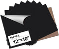 HTVRONT Black Heat Transfer Vinyl Bundle - 10 Pack 12" x 10" HTV Vinyl for T-Shirt, Black Iron on Vinyl for All Cutting Machine or Heat Press Machine