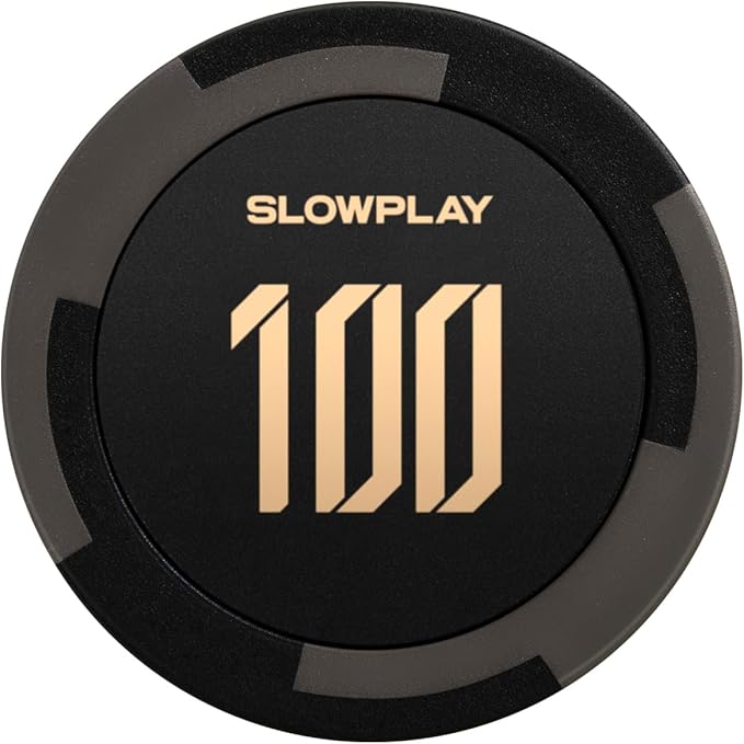 SLOWPLAY Godel Clay Poker Chips, 14 Grams Heavyweight Clay Composite, 40mm Large Chips in Bulk, Pack of 50 with Denomination of 100