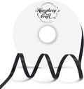Humphrey's Craft 1/4 Inch Black Double Faced Satin Ribbon - 100 Yards for Crafts Gifts Wrapping Christmas Wedding DIY Bows Sewing Decor Invitation Card.