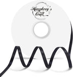 Humphrey's Craft 1/4 Inch Black Double Faced Satin Ribbon - 100 Yards for Crafts Gifts Wrapping Christmas Wedding DIY Bows Sewing Decor Invitation Card.