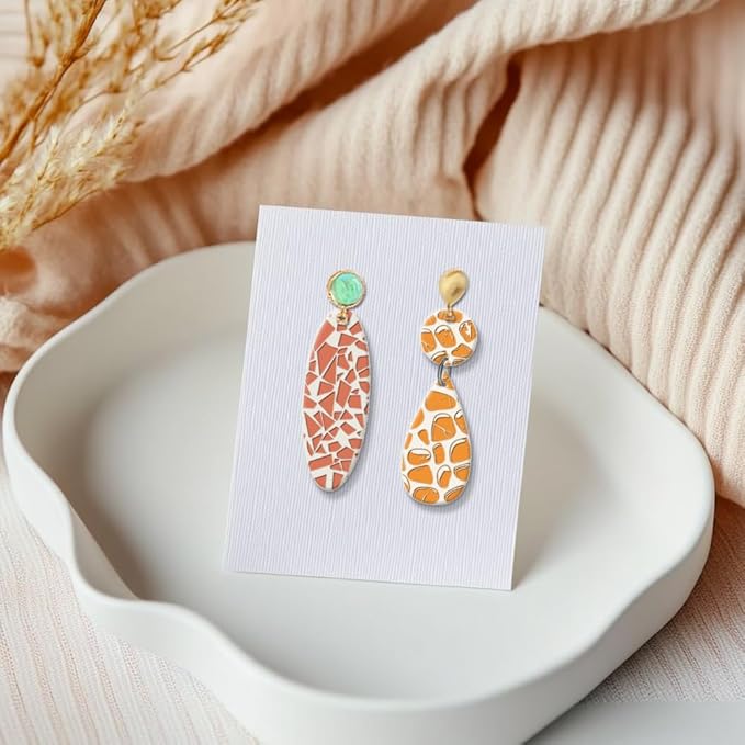 CHGCRAFT Tile Pattern Polymer Clay Texture Sheets Pebble Texture Silicone Clay Texture Stamp Clay Modeling Pattern Pad Texture Sheets for Earrings Jewelry Making