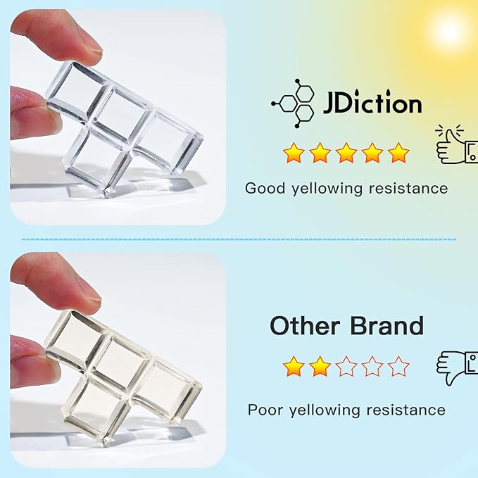 JDiction 200g UV Resin - New Formula Crystal Clear Solar Cure Sunlight Activated Hard UV Resin Kit for Jewelry Making, Casting and Coating DIY Crafts