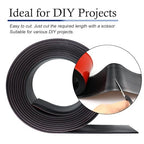 Neoprene Rubber Strips Self Adhesive Solid Rubber Sheets, Rolls & Strips for DIY Gaskets Crafts Pads Seals Warehouse Flooring Neoprene Sheet with Adhesive Backing (6" Wide x 1/8" Thick x 10' Long)