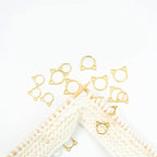 Hilsayum 30PCS Cat Stitch Marker Knitting Stitch Markers Metal Crochet Markers Ring Crocheting Accessories for Weaving, Handmade Crafts