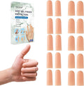 Gel Finger Cots, Silicone Finger Protectors, Fingertip Bandages Band-aids for Dry Skin, Cracked Fingertip Treatment,Thumb Protector Covers for Hand Eczema Finger Arthritis (20pcs)