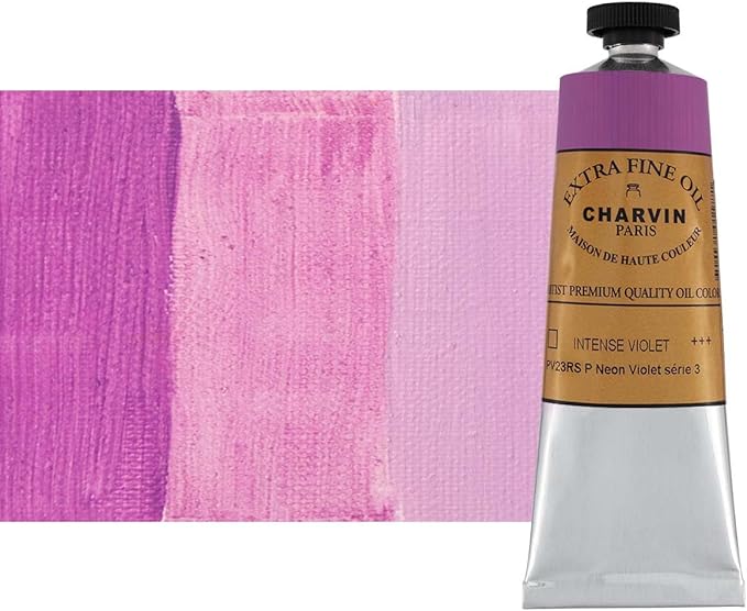 Charvin Extra Fine Oil Paint, Intense Violet 60 ml - Triple-Milled, Rich Texture, Poppy Oil-Based, Light-Fast, Handmade, Archival Quality