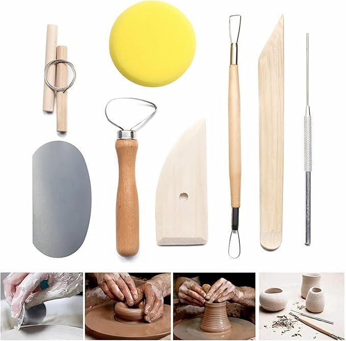 Clay Tools 46PCS Pottery Tools Clay Sculpting Tools Polymer Clay Tools Kit Ceramic Tools for DIY Handcraft Modeling Clay Carving Tools Set