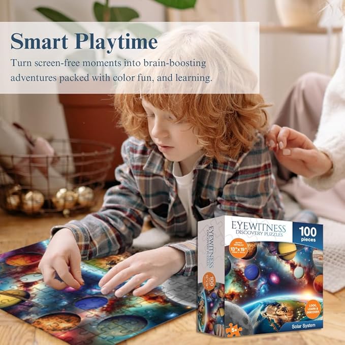 Eyewitness Discovery Puzzle Endangered Species, 100 Piece Jigsaw for Kids, Educational Learning Toy for Boys & Girls, Children Ages 5+