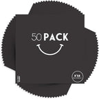 Golden State Art, 8x8 Uncut Photo Mat Matboard - Black Uncut Mats for DIY Projects, Presentation Boards, Art Crafts, Prints (50 Pack)