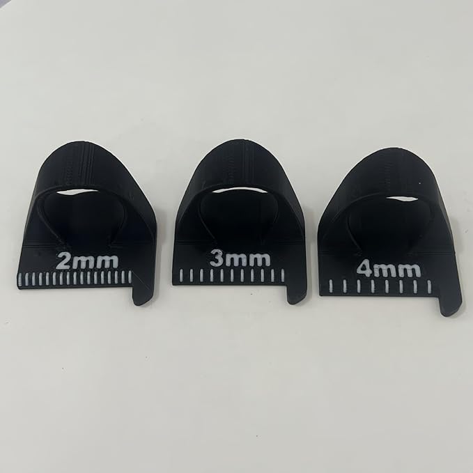 Sewing Finger Ruler for Even Stitches, Magnetic Seam Guide Sewing Kit Supplies Non-Slip Template Mini Measuring Gauge 4mm 3mm 2mm, Quilting Templates Precision Sewing DIY Handmade Sewing Tool (Black)