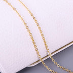 Jishi 60ft Jewelry Necklace Chains 2mm Jewelry Chain Links for Making Bracelets Earrings DIY Craft Supplies Findings, 6-Colors Gold Silver Copper Plated Metal Cable Rolo Link Chain Rolls Bulk