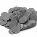 Set of 100 Opaque Plastic Learning Counters Mini Poker Chips Game Tokens with Storage Box (Gray, 1 Inch)