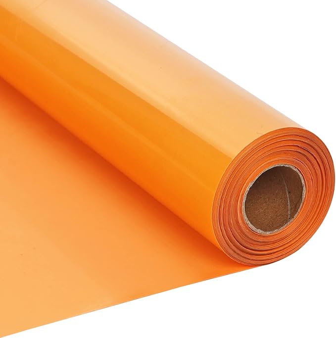 RENLITONG Yellow Orange Iron on Vinyl 12Inch by 20ft Roll HTV Heat Transfer Vinyl for T-Shirt HTV Rolls for All Cutter Machine - Easy to Cut & Weed for Heat Transfer Design