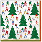 20-ct 13x13 Christmas Paper Decoupage Napkins, 3-Ply Servilletas Tissue Napkin for Dinner and Parties, Disposable Napkins (Christmas Hustle)