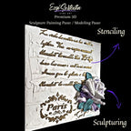 3D Sculpture Painting Paste|Texture Paste|Decorative Plaster|Ready to Use|Unique Colors|Ideal for Artwork|Stencil|Flowers|Texture|Art Relief|New Formula| 6 oz (Metallic Purple)