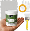 DWIL Matte Finish Furniture Paint - 5 Oz Wood Paint for Cabinets, Doors, Tables, and Dressers Refinishing - Water-Based, Non-Toxic & Odorless, Easy to Apply(Light Grey)-Trial Pack