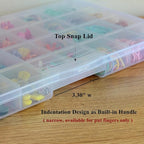 BangQiao 3 Pack Fixed 32 Grids Clear Plastic Storage Box, Transparent Organizer Container Case for Bead, Button, Jewelry, Diamond, Craft Supplies, Small Parts, Sewing Kit, DIY Accessories
