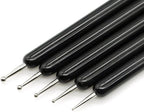 4 Set Embossing Stylus Double End Tracing Dotting Tool, 20 Pcs Ball Embossing Stylus Double End Tracing Dotting Tool for Pottery Clay Craft, Embossing Art (Black)