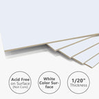 Somime 10 Pack Backing Boards, 8x10 Uncut White Mats Matboards, Acid-Free Backerboards for Art Prints, Ideal for Photos, Pictures, Prints, and Frames