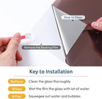 rabbitgoo Window Privacy Film One Way Window Tint for Home, Removable Reflective Heat Sun Blocking Anti UV Glass Door Covering, Mirror Tinting Film House Office, 35.4 in X 6.5 Feet, Brown Silver