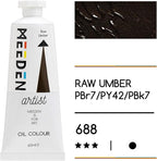MEEDEN Artist Grade Oil Paint: Raw Umber - 60ml/2oz Tube - Professional Art Paints for Canvas Painting