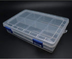 Xiaoyztan Clear Plastic Organizer, 8 Grids with Adjustable Dividers, Jewelry Box Bead Storage Container for Small Parts, Fishing Tackle, DIY Crafts, and Earrings