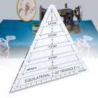 60 Degree Triangle Ruler for Quilting, 6.54 * 6.19in Triangle Quilting Ruler, Triangle Quilting Ruler Transparent for Sewing Cut Measurement DIY Tools