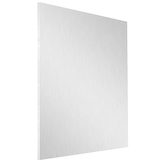 6061 Aluminum Sheet 12 x 12 x 1/4 Inch, Multifunctional Aluminum Plate, Heavy Duty Metal Aluminum Sheet for Car, Elevator, Construction, Mechanical Workshop, Aviation