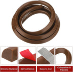 uxcell Flexible Molding Trim, 118 Inch Flexible Quarter Round Molding Silicone Peel and Stick Trim Self Adhesive Shower Water Barrier for Corner Decor Bathroom Kitchen, Brown