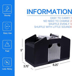 GSE Games & Sports Expert 4-Deck Automatic Card Shuffler, Battery-Operated Shuffler Machines for Playing Cards, Blackjack, Texas Hold'em, Canasta, UNO, Rummy, Bridge