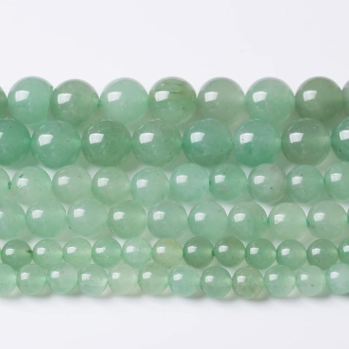 90PCS 4MM Green Aventurine Natural Gemstone Round Stone Beads for Jewelry Making DIY Energy Stone Healing Power Bracelet 15"