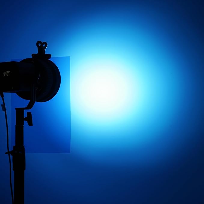 Lystaii 9pcs Lighting Gel Filter 11.8 x 11.8 Inches Gel Light Filter Color Correction Colored Overlays Transparent Color Filters Film Plastic Sheets for Film, Video, Photo, Stage Studio (Dark Blue)