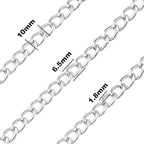 Jishi 16ft Aluminium Curb Chain Roll, Thick Twisted Chain Links, Silver Plated Metal Craft Chain Curb Link Chain Spool for Jewelry Making Necklace Bracelet DIY Crafts, Jewelry Making Findings Supplies